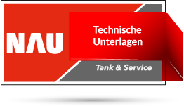 Rotes Nau Tank & Service Logo mit Schriftzug "Technische-Unterlagen"